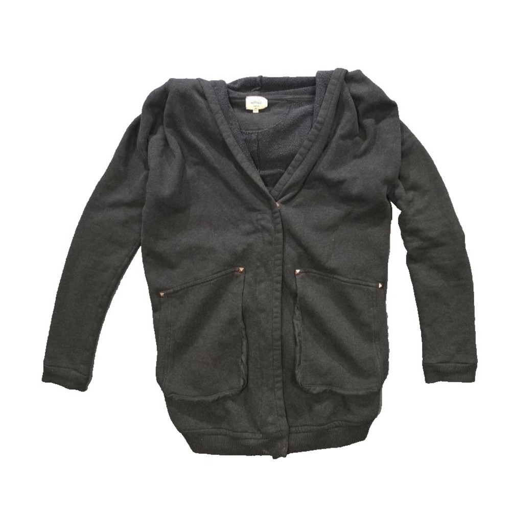 Wilfred Black Zip Up Longline Hoodie Jacket Y2K Aritzia XS A011464